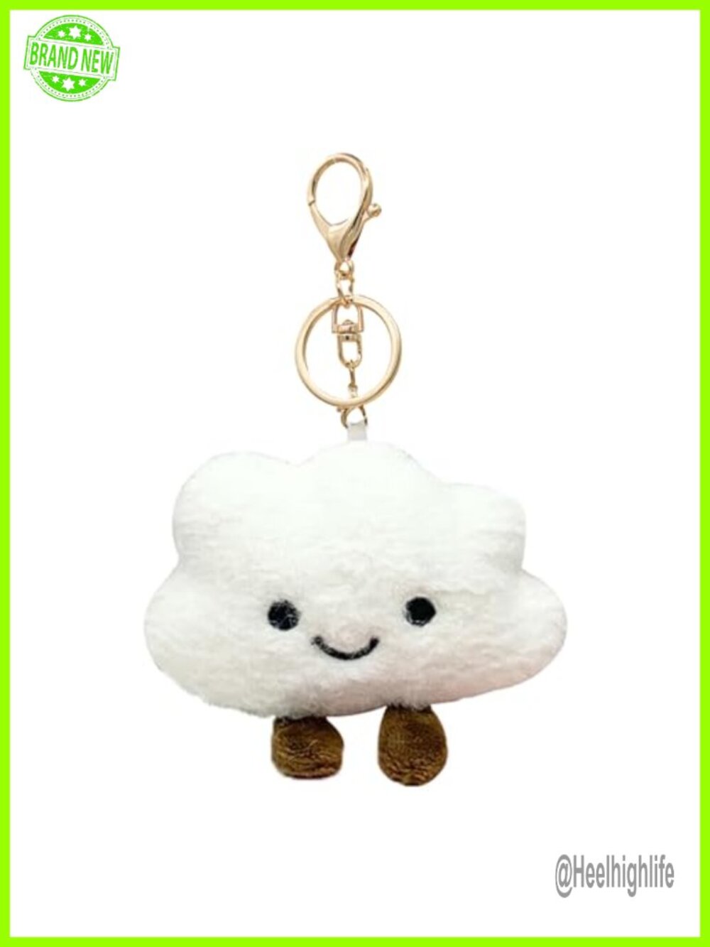 Cloud Plush Keychain Kawaii Bag Charm Cotton Purse Accessory Gift for Women